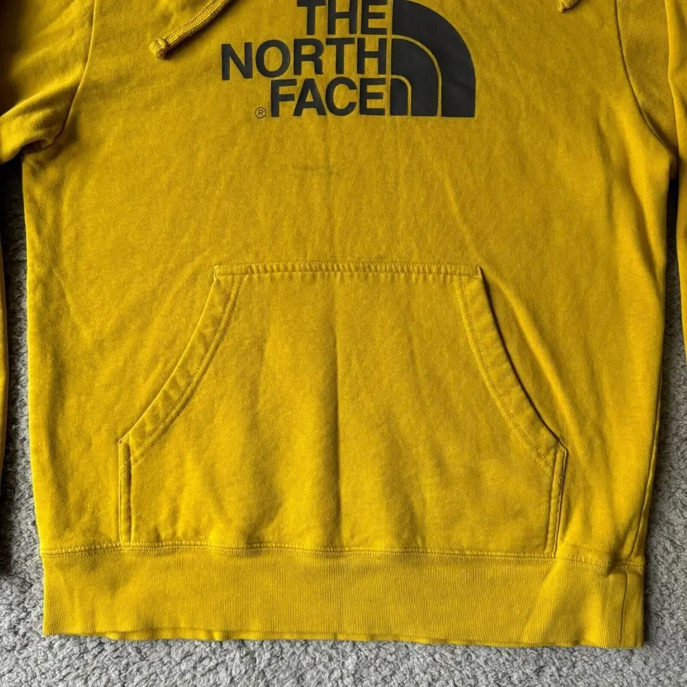 The North Face‎ Hoodie Mens Small Yellow Sweater Sweatshirt Outdoor Fleece Lined